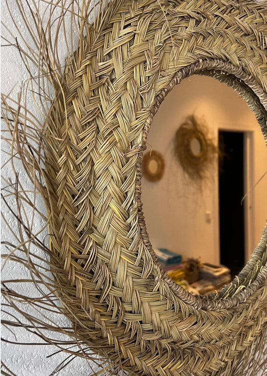 Esparto mirror, Natural Morocco fibers