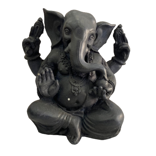 Figura Elefante Ganesha Negro 15 cm
